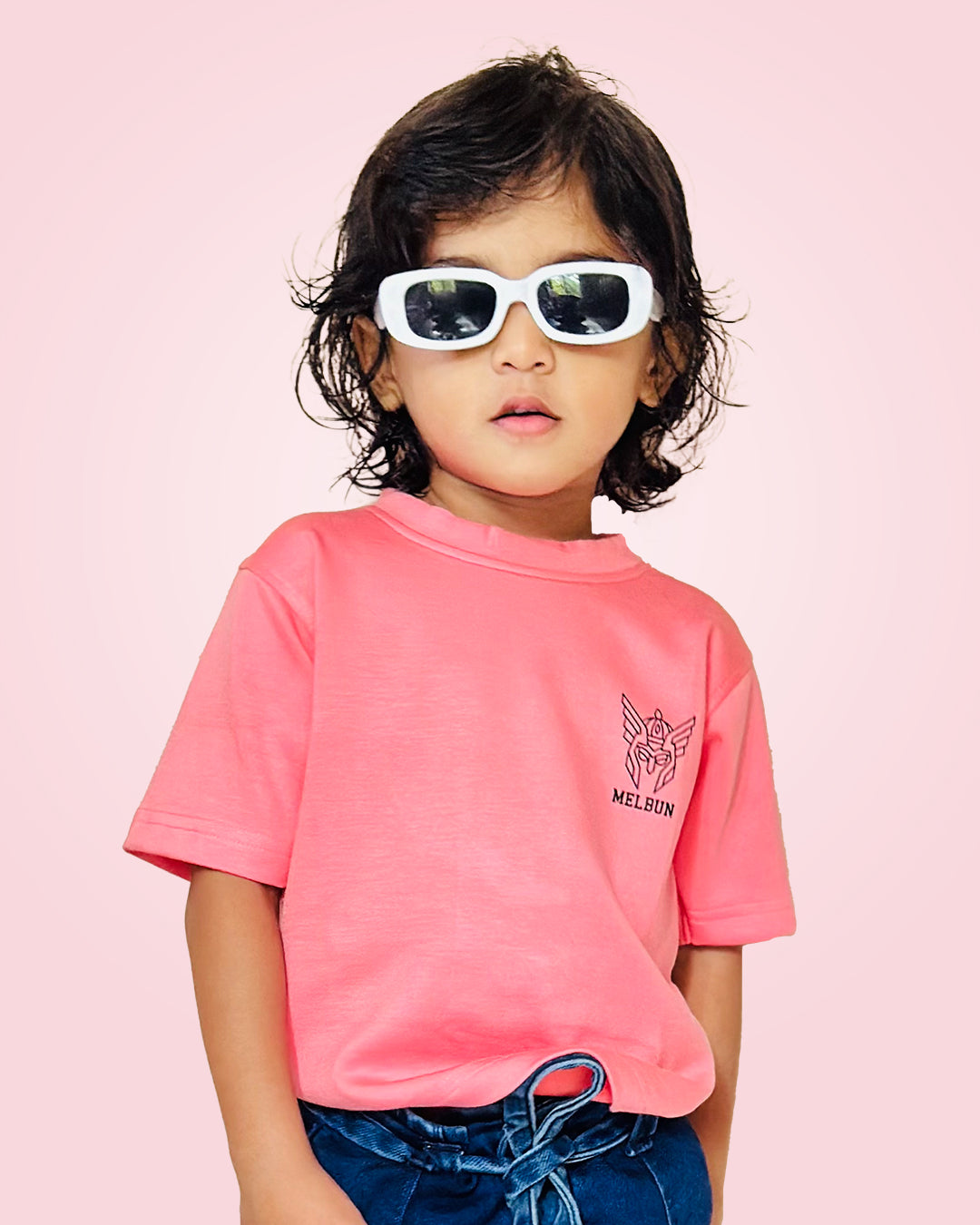 Melbun Rich X Salmon Pink Five Sleeves T-shirt