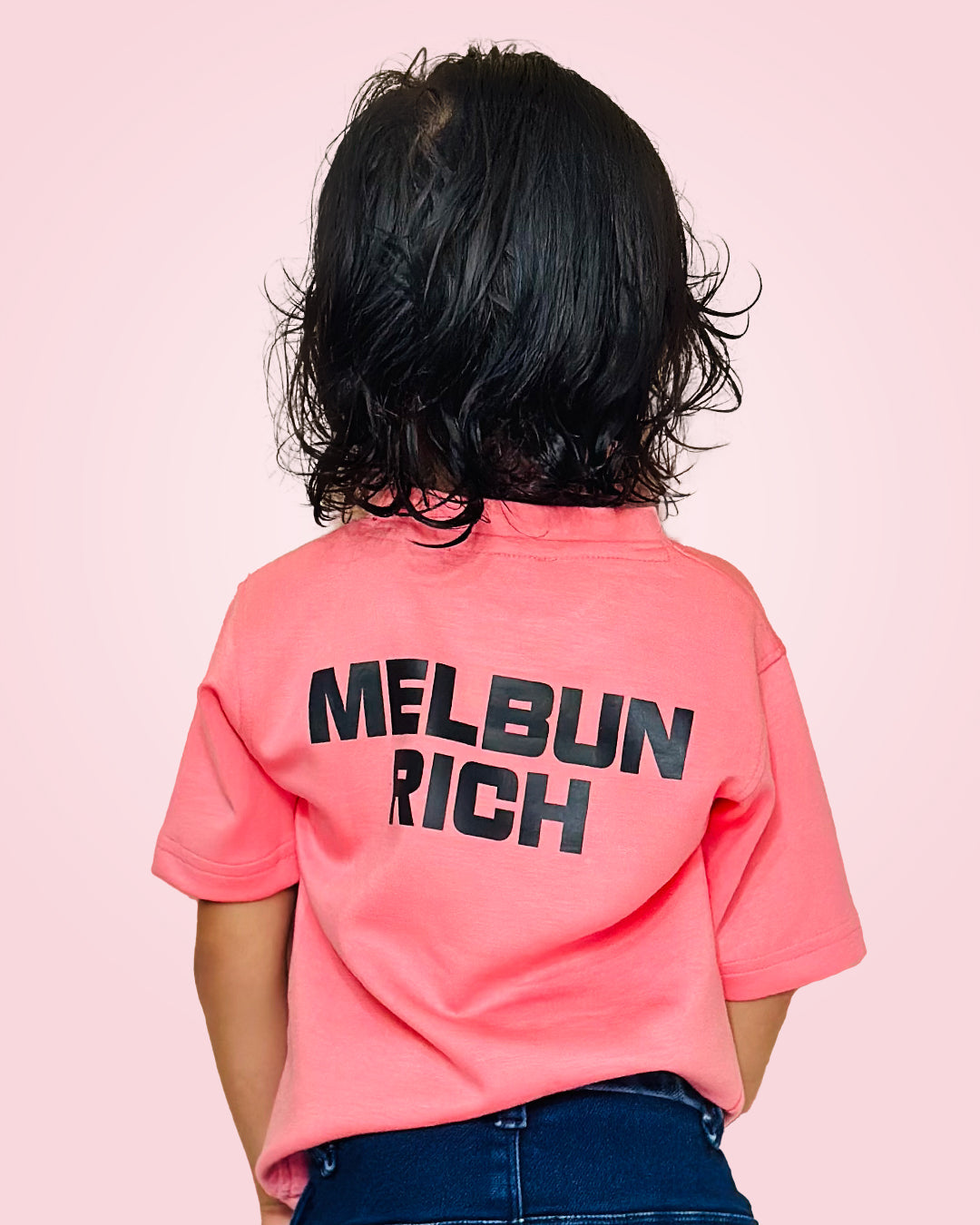 Melbun Rich X Salmon Pink Five Sleeves T-shirt