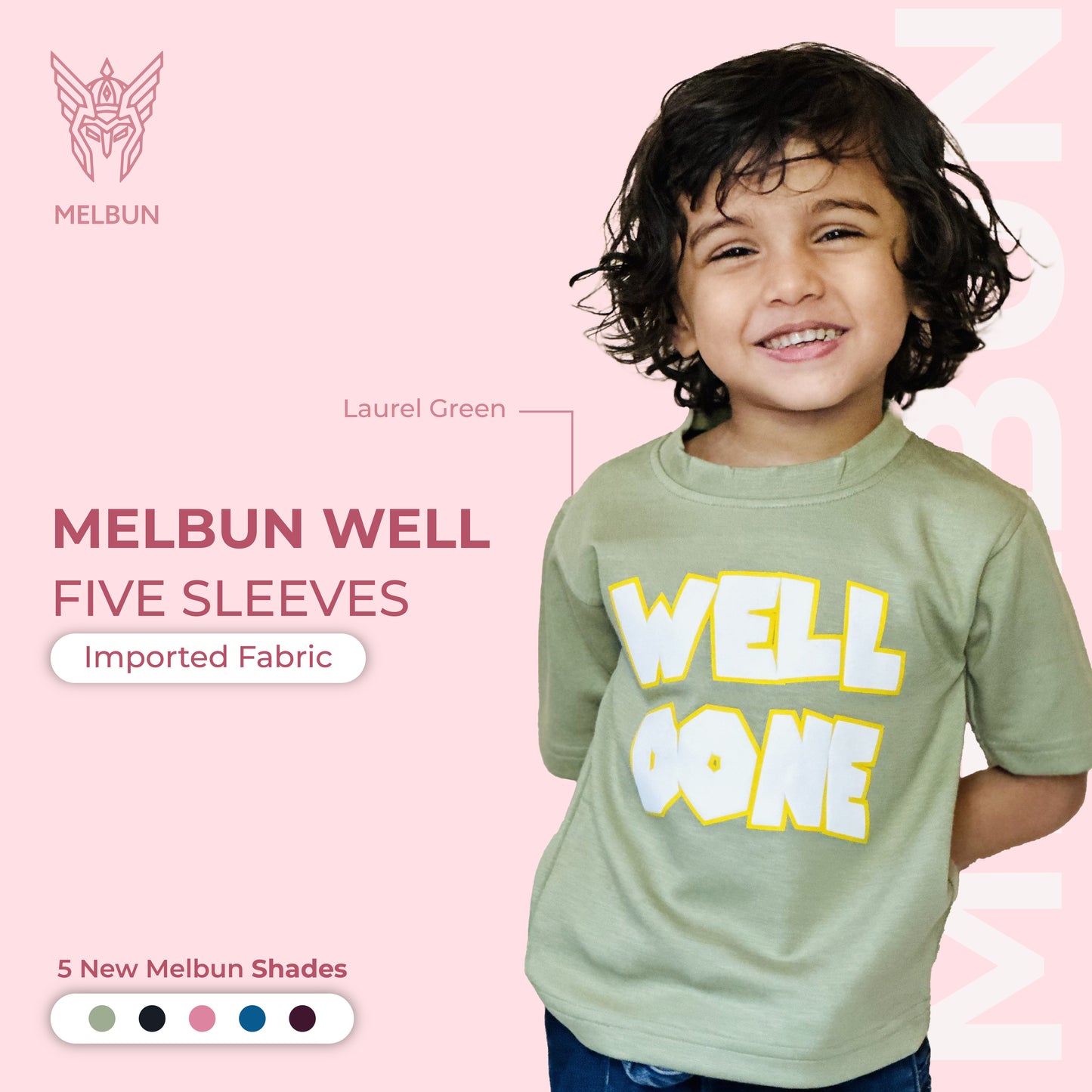 Laurel Green Melbun Well Five Sleeves T-shirt
